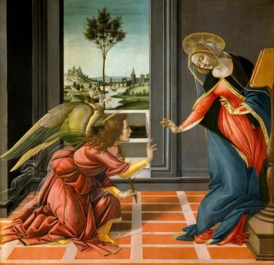 Annunciation to Mary by Sandro Botticelli